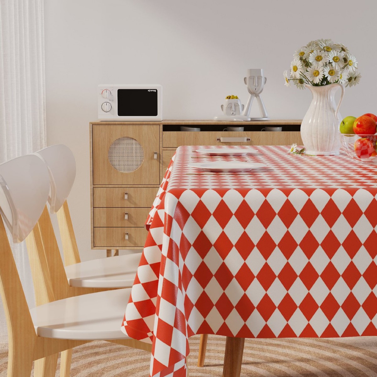 A736 pvc tablecloth waterproof and oil-proof wash-free student rectangular desk cloth net red ins style dining table cloth coffee table table mat