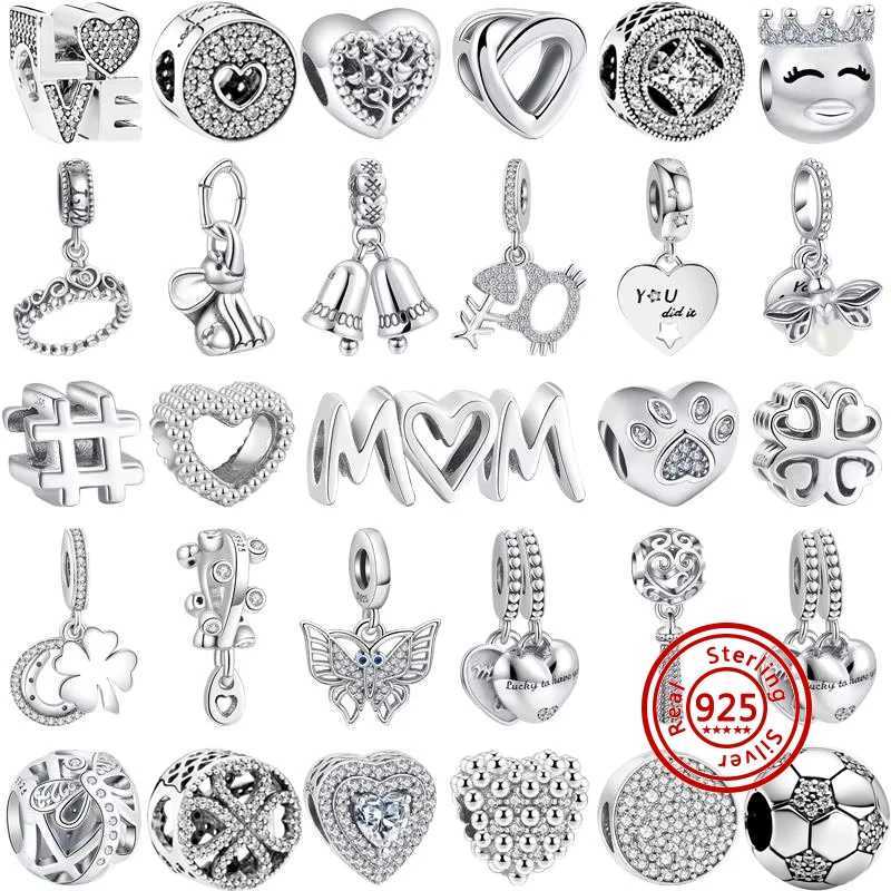 Fit Pantaro S925 Original Charm Bracelet For Women Gift Jewelry Sterling Silver Butterfly Fish Bone Lucky Leaves Bell BeadsXJ250517