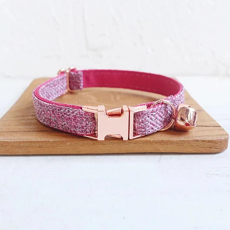 Personalized Cat Collar with Bell Bow tie Engraving Cat Necklace Tag Name Kitten Collars for Small Dog Collar Adjustable Custom 250517