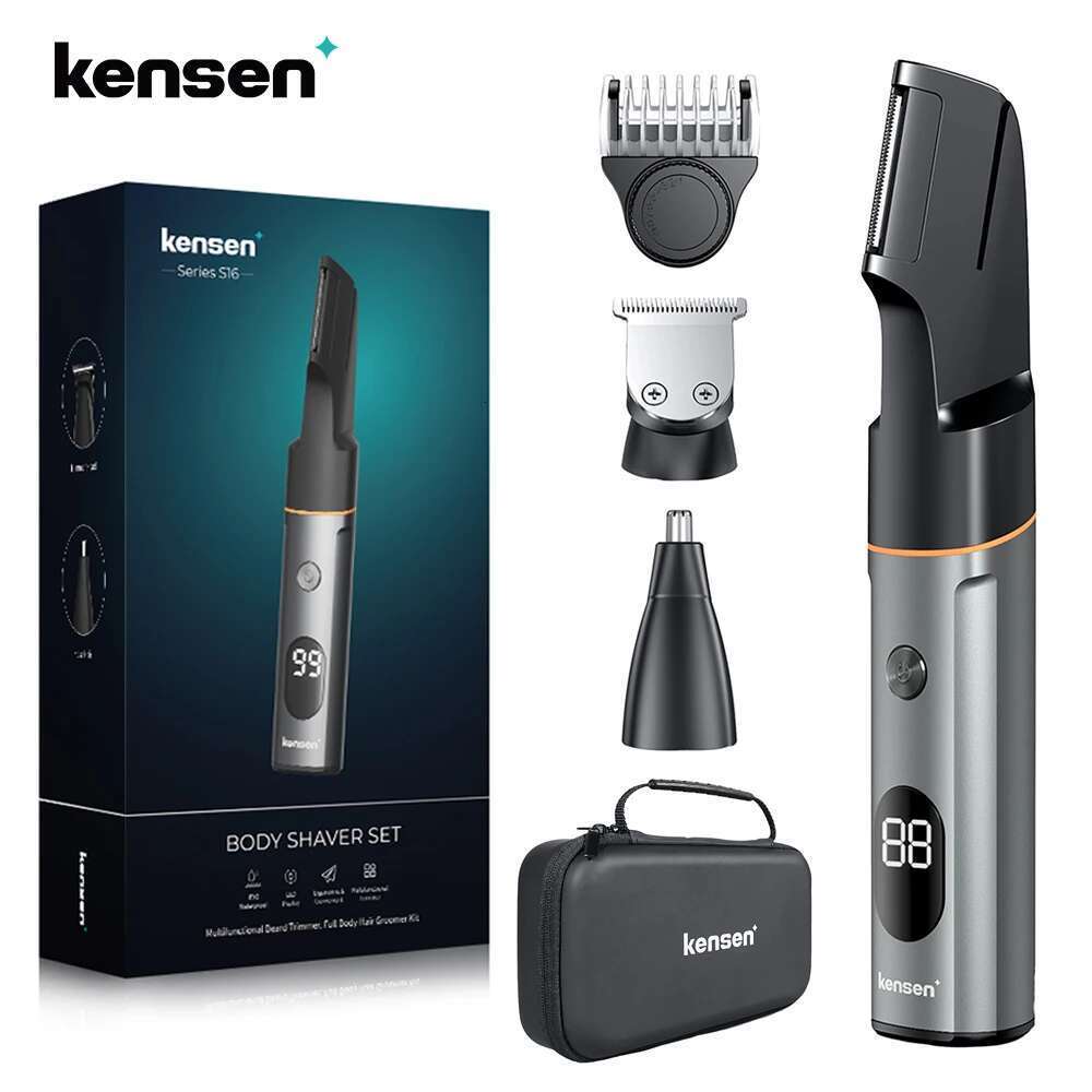 Kensen S16 Body Shaver Kits For Men 3 In 1 Beard Trimmer Ipx6 Waterproof Hair Cutting Hine Electric Clipper Barber