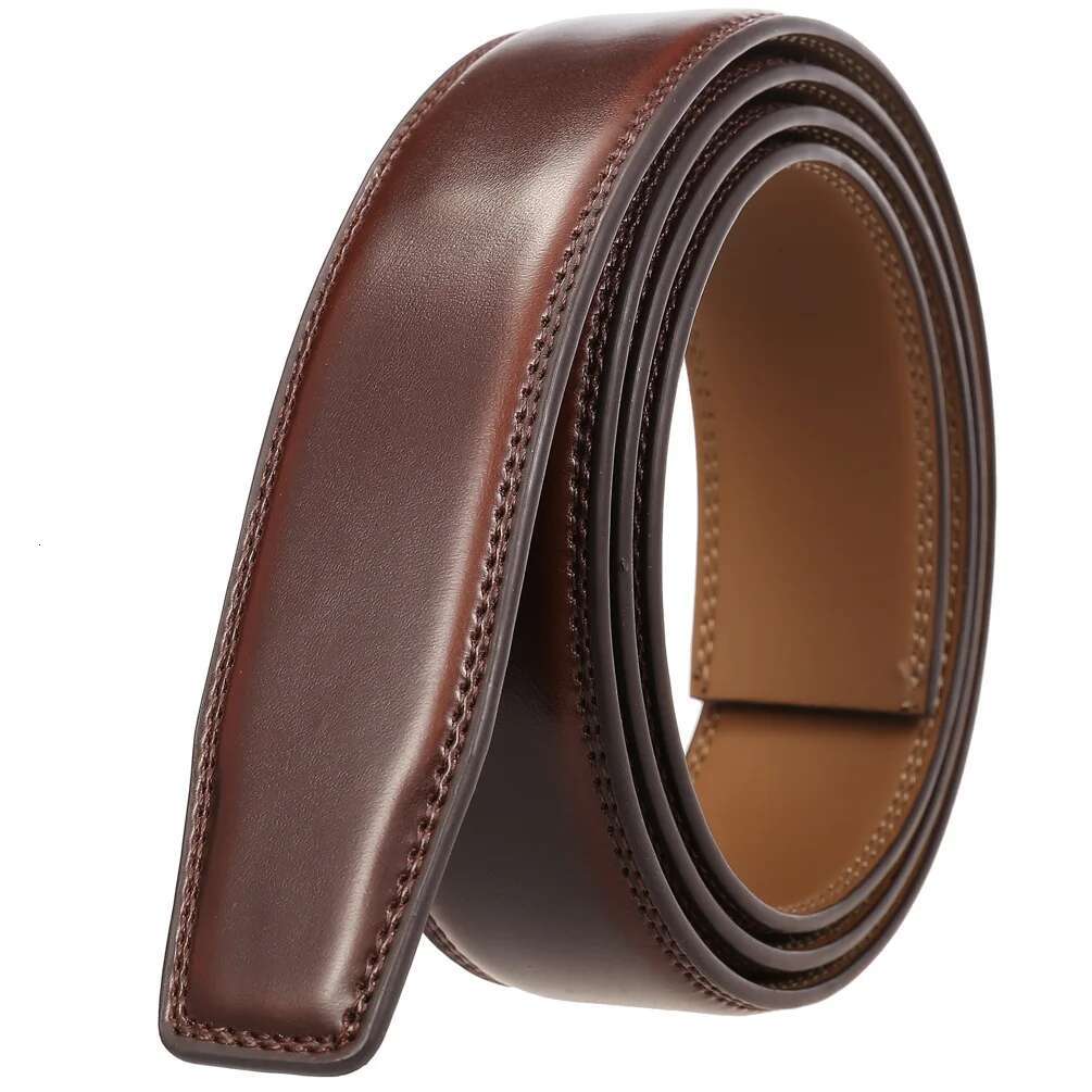 30mm 31mm Width No Buckle Belt For Men Black White Coffee Red Mens Leather Belts Without Buckles High Quality Strap