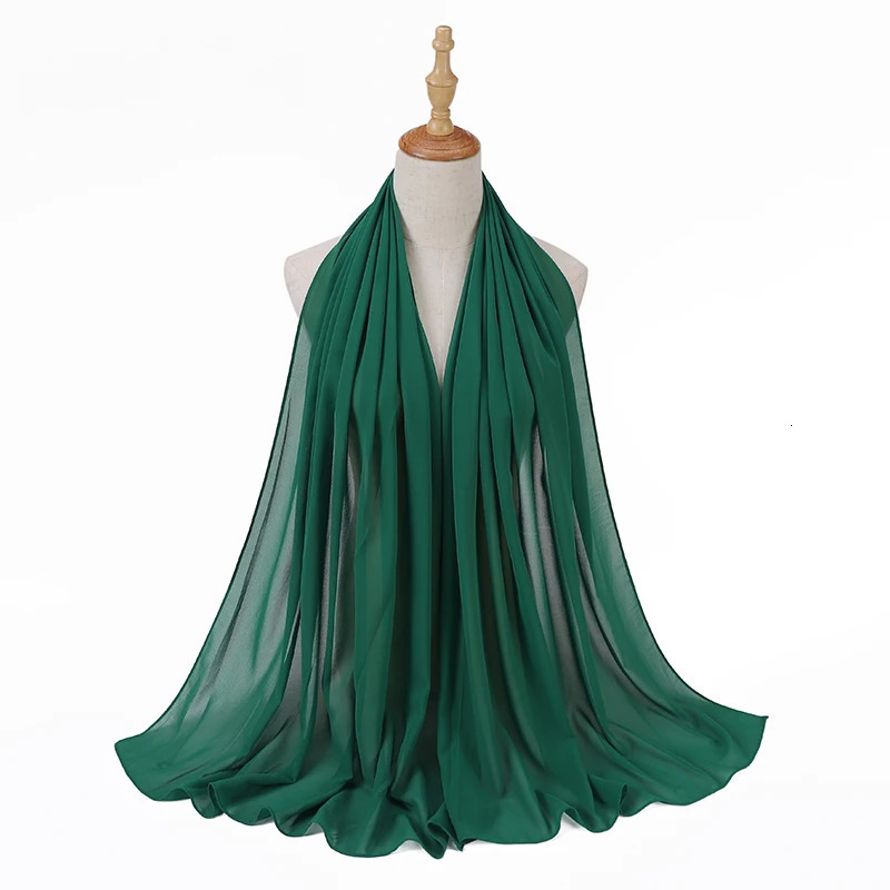 5PCSBox Plain Hijab Bubble Chiffon Scarf Women Solid Color Muslim Shawls Hijabs Headband Islamic Headscarf Foulard Femme 250517