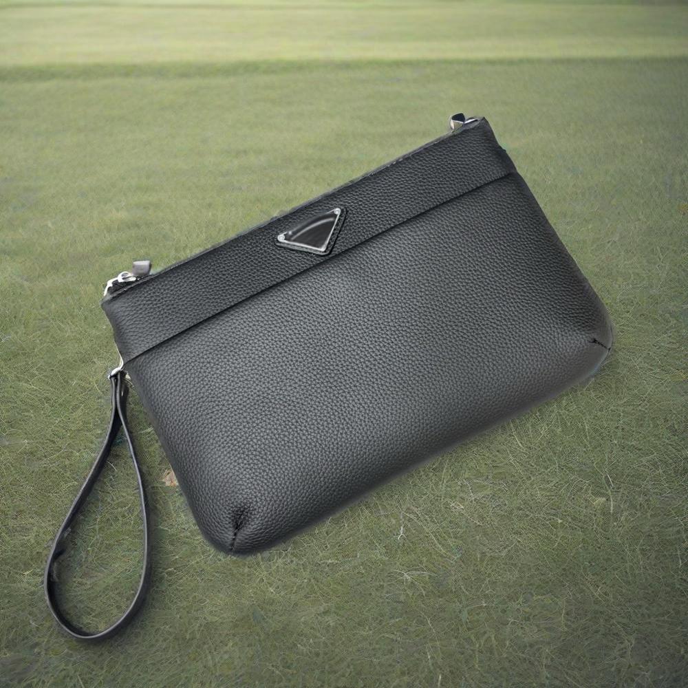 Men's handbag, cowhide letter envelope, men's handbag, fashionable and casual, large capacity grab bag, Instagram style