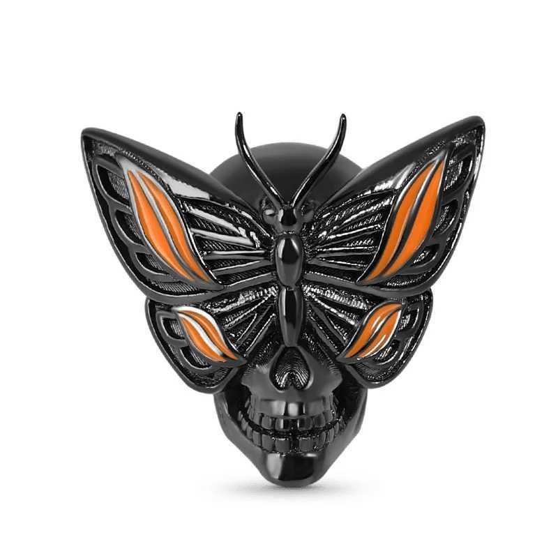 Sparkling Black Cats Skull Pendant Sterry Skull Charm Beads Fit Original European 925 Silver Bracelet DIY Women JewelryXJ250517