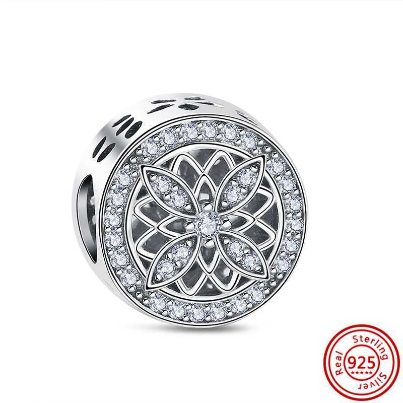 925 Silver Clear Zircon Snowflake Hearium Angel Wings Heart Sparkling Beads Fit Original Pantaro Charms Bracelet DIY JewelryXJ250517