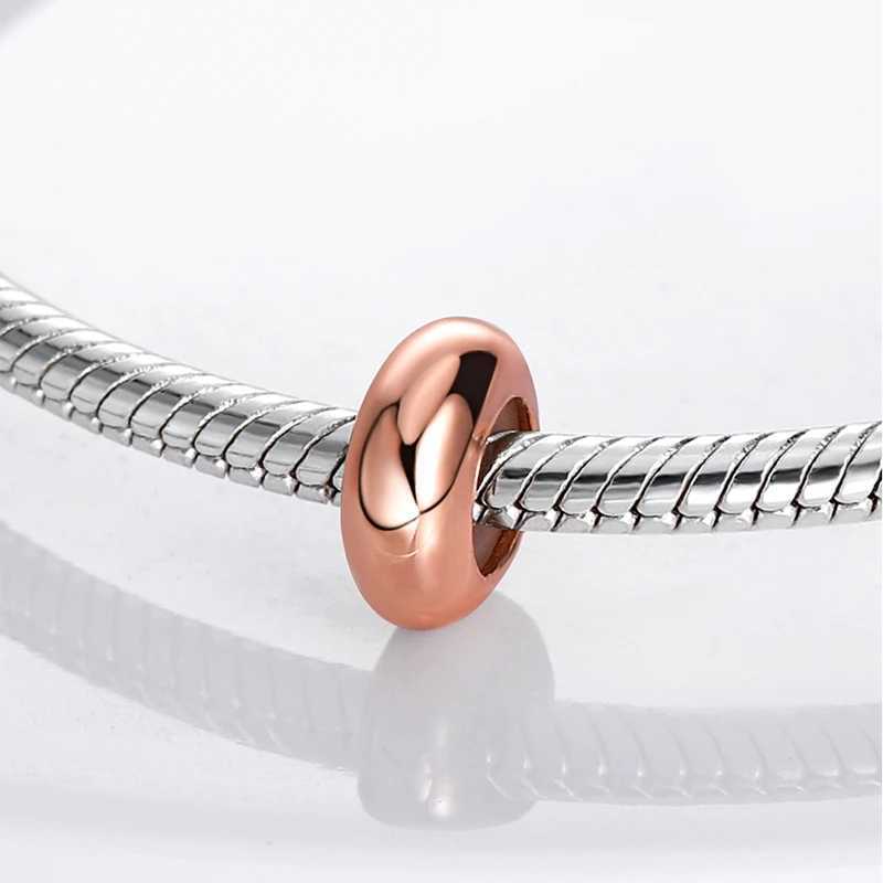 925 Sterling Silver Sile Spacer Stopper Clip Charms Chamilia Beads Fit Original Necklace Bracelet DIY Gift WomenXJ250517