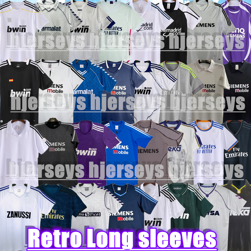 Real Ronaldo Retro MAdriDs soccer jersey BALE SERGIO RAMOSsclassic 84 90 01 15 BENZEMA MARCELO ISCO NACHO CARVAJAL ASENSIO KROOS home away football shir Long sleeves
