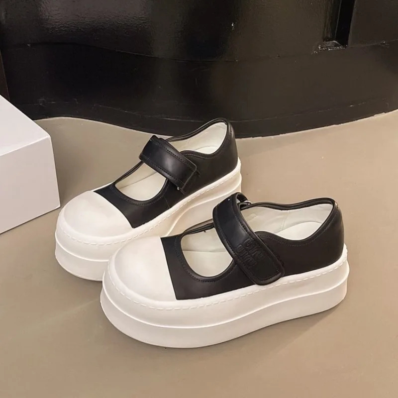 Uniform Canvas Shoes Female Hong Kong Taste Niche Retro Big Head Shoes College Style Student Womens Shoes 250515