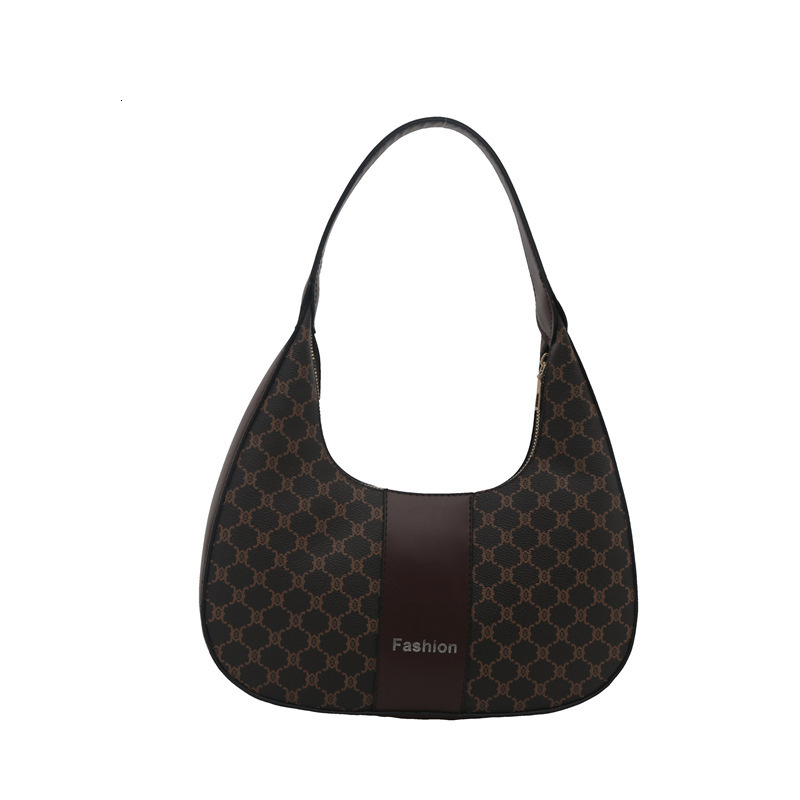 High quality texture niche 2024 for women, versatile and fashionable, single shoulder underarm women's contrasting color stick bag