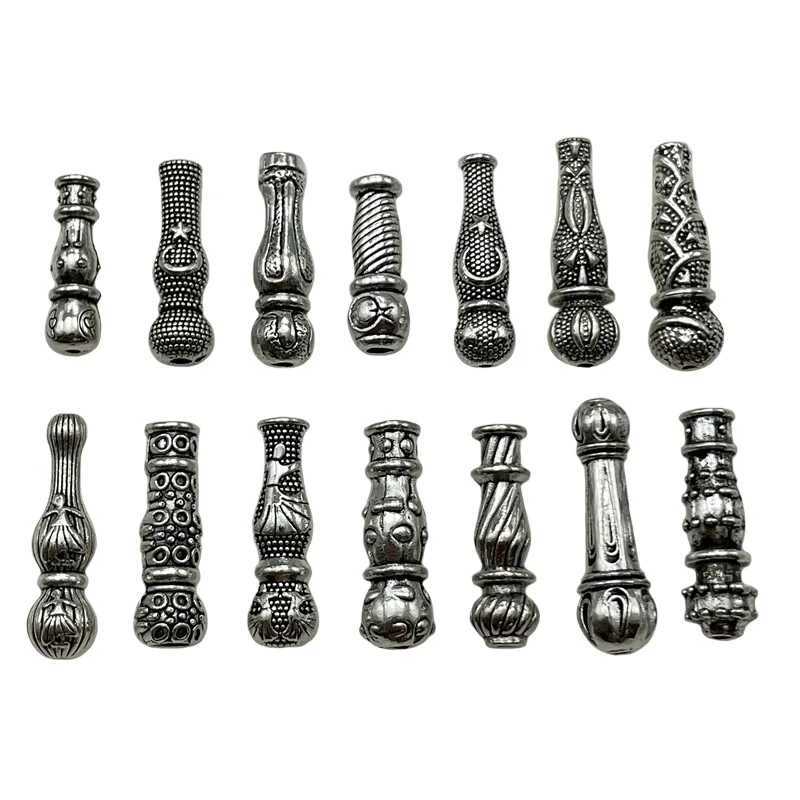 10pcs Rod-Shed Rosary Pendant Connector For Jewelry Making DIY Handmade Prayer Beads Bracelet Necklace Metal Tassel AccorieXJ250517