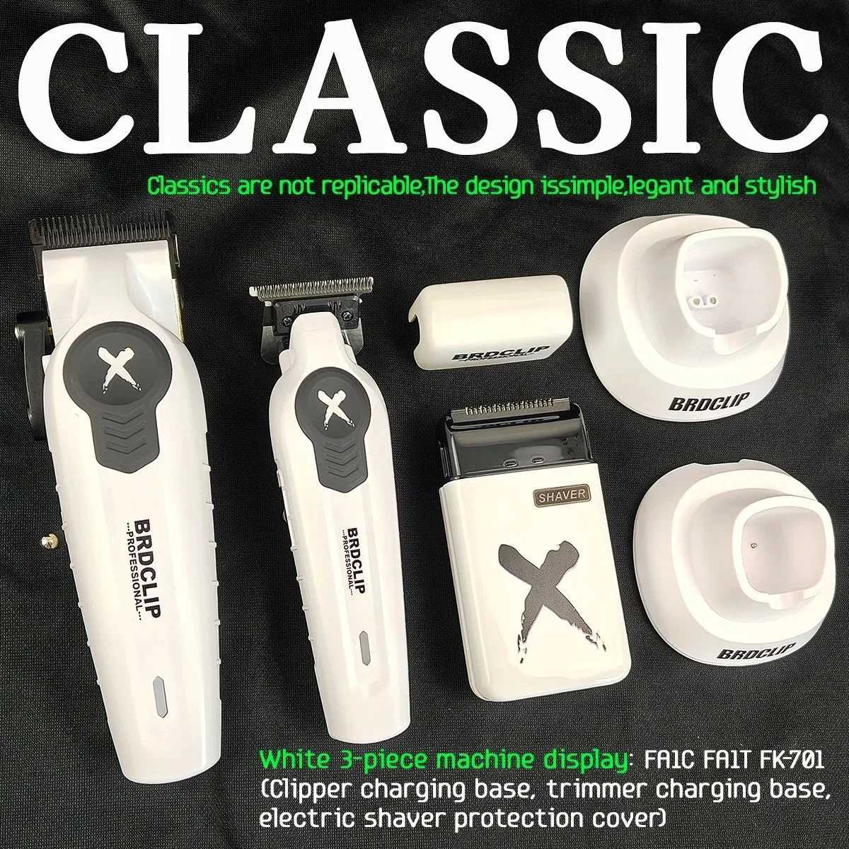 Professional Electric Hair Clipper Trimmer Shaver FK701 Gradient Salon Hair Styling Tool DLC Coated Fade R250517
