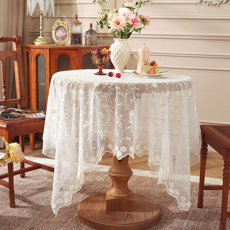 B397 lace light luxury high-end tablecloth French rectangular tablecloth retro TV coffee table cover cloth medieval atmosphere new