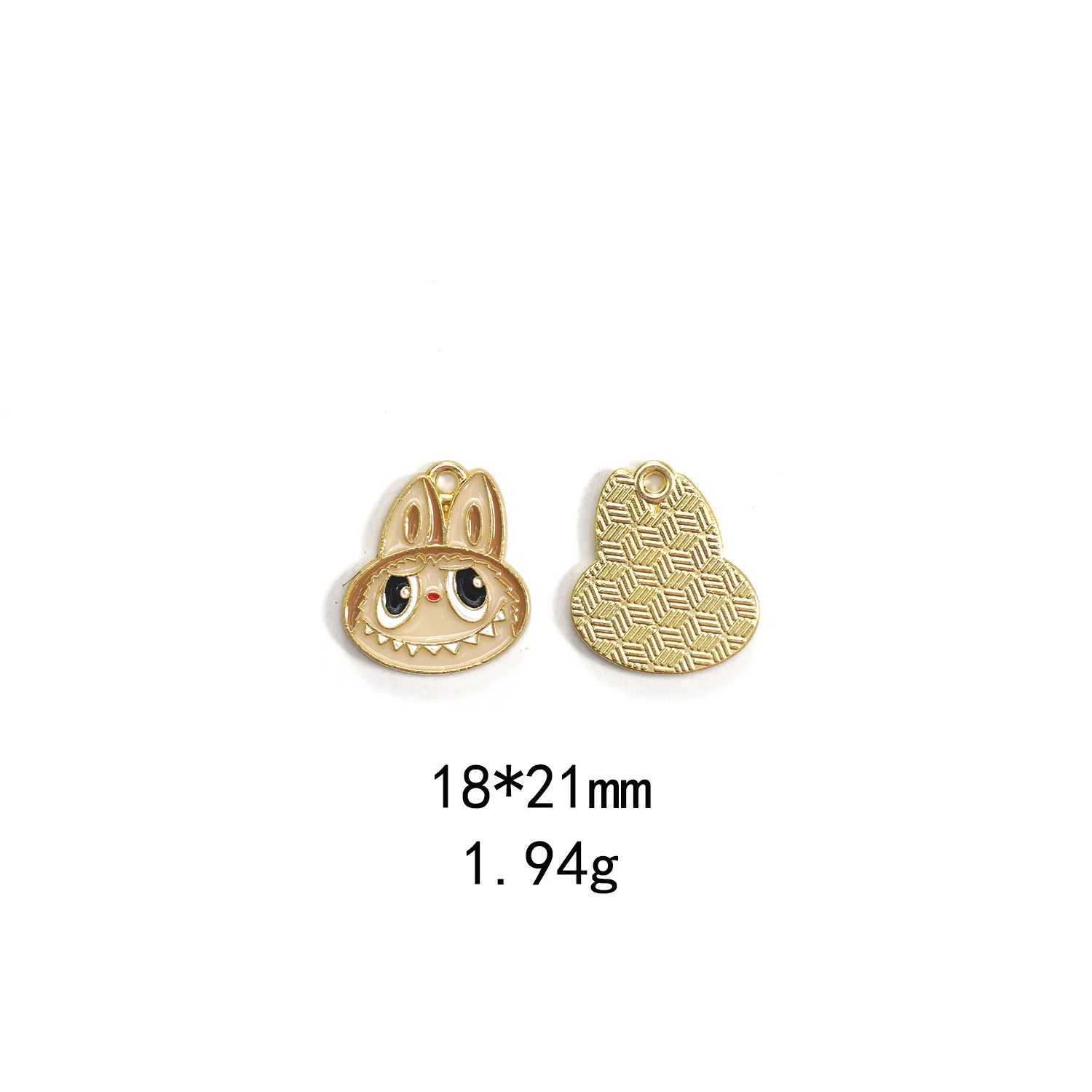 10PCS Zinc Alloy Oil Drip Enamel Cartoon Labubu Charms For Jewelry Making Supplies Diy Necklace Earrings BraceletXJ250517