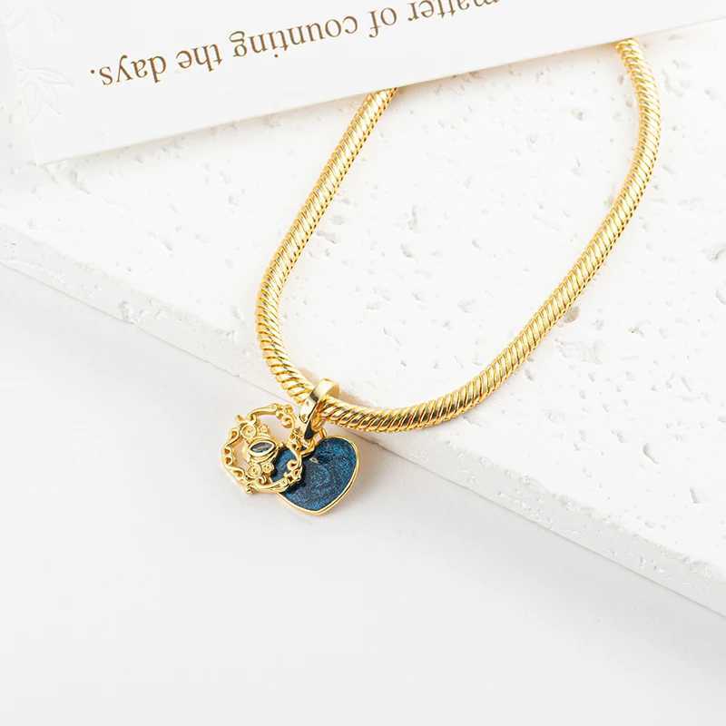Gold Plated Sparkling Glowing fireflyInfinite SnakeLion Pendant Dangle Charm Bead Fit Original Silver 925 Bracelet DIY JewelryXJ250517