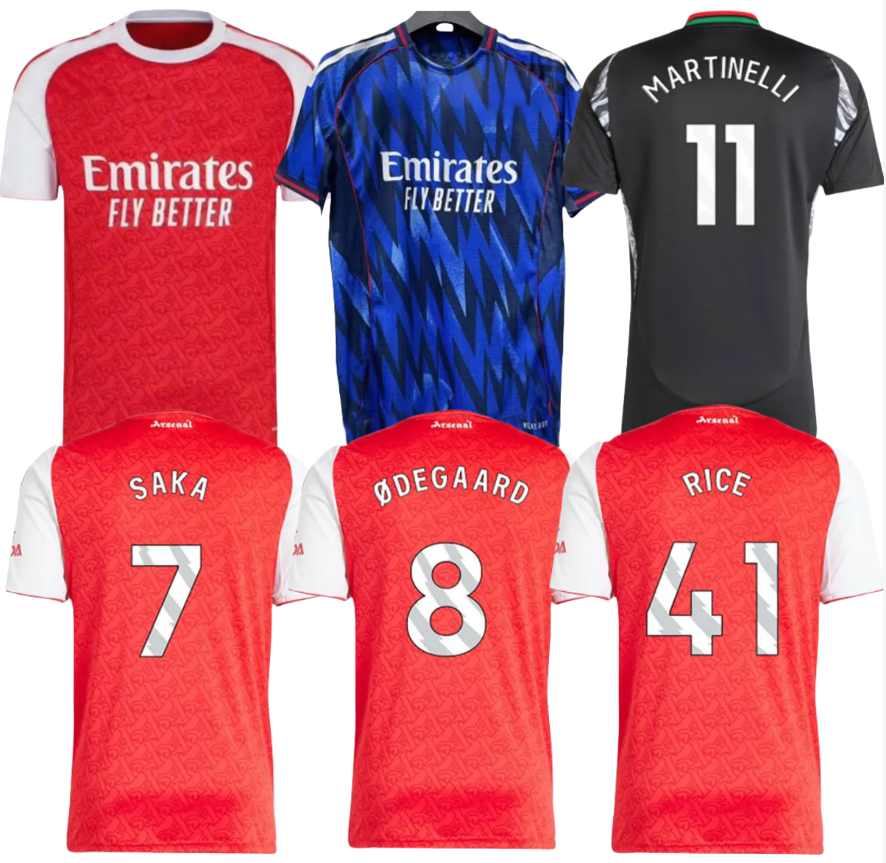 24-25-26 SAKA RICE ODEGAARD arisen Jerseys G. JESUS MARTINELLI SALIBA HAVERTZ maillot GABRIEL ZINCHENKO TROSSARD Gunners 2025 football shirt Men