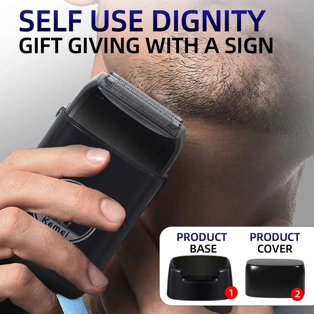 Kemei Shaver Professional Electric Rechargeable Beard Trimmer Metal Razor Digital Display Shaving Hine For Men Km-H73