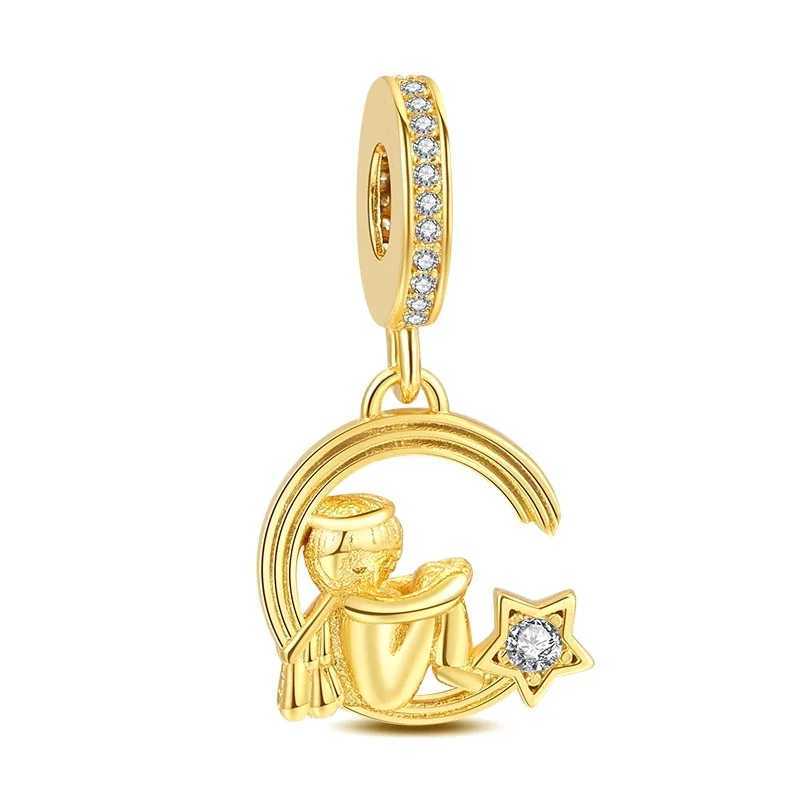 Hot Sale Gold Family Tree Cactus Castle Sun Sparkling Clip Charm Beads Fit Original 925 Silver Bracelet DIY Women Jewelry GiftsXJ250517