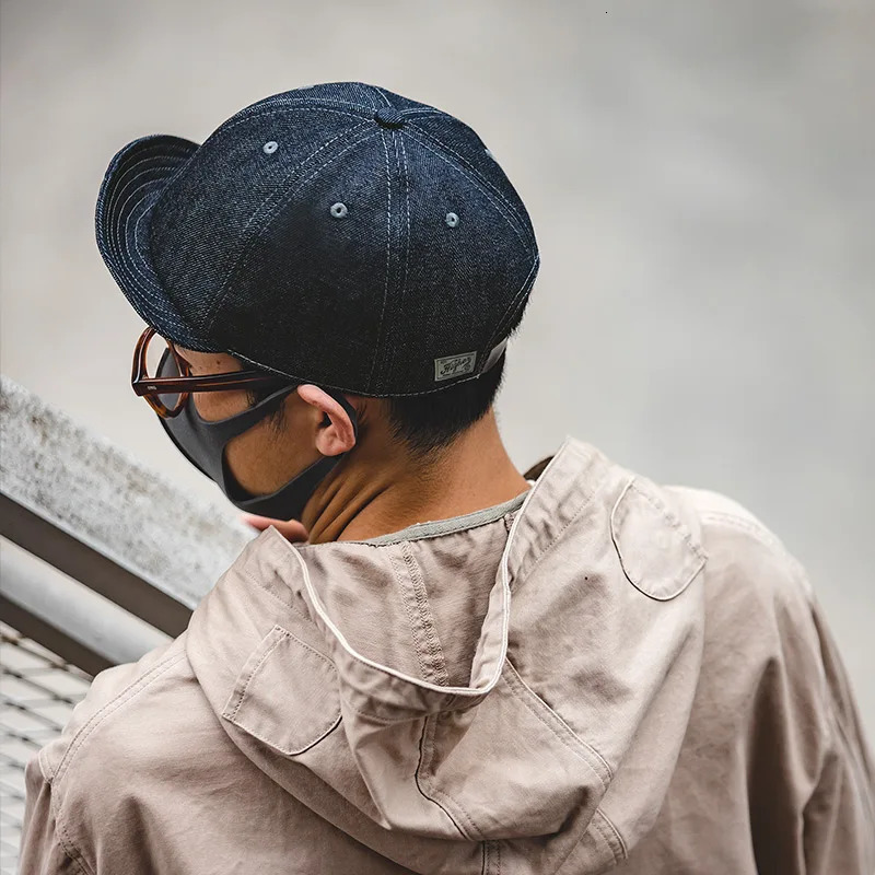 Maden Oversize Mens Denim Golf Caps Casual sboy Hat Amekaji Retro Beret Wild Hats Uncle Fu Unisex Vintage Flip Octagonal Cap 250517