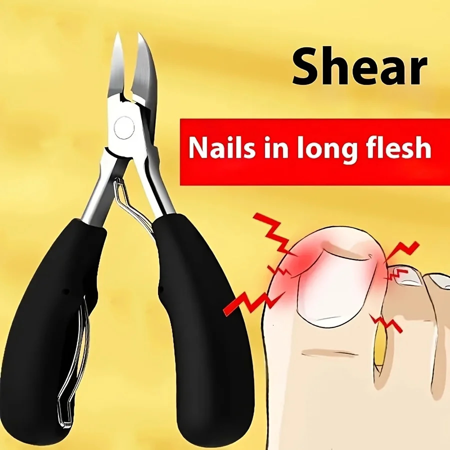 4pcs Professional Toenail Clipper Set - Stainless Steel Wide Jaw Splash-Proof Easy to Clean - Perfect for Thick Nails Men 250517