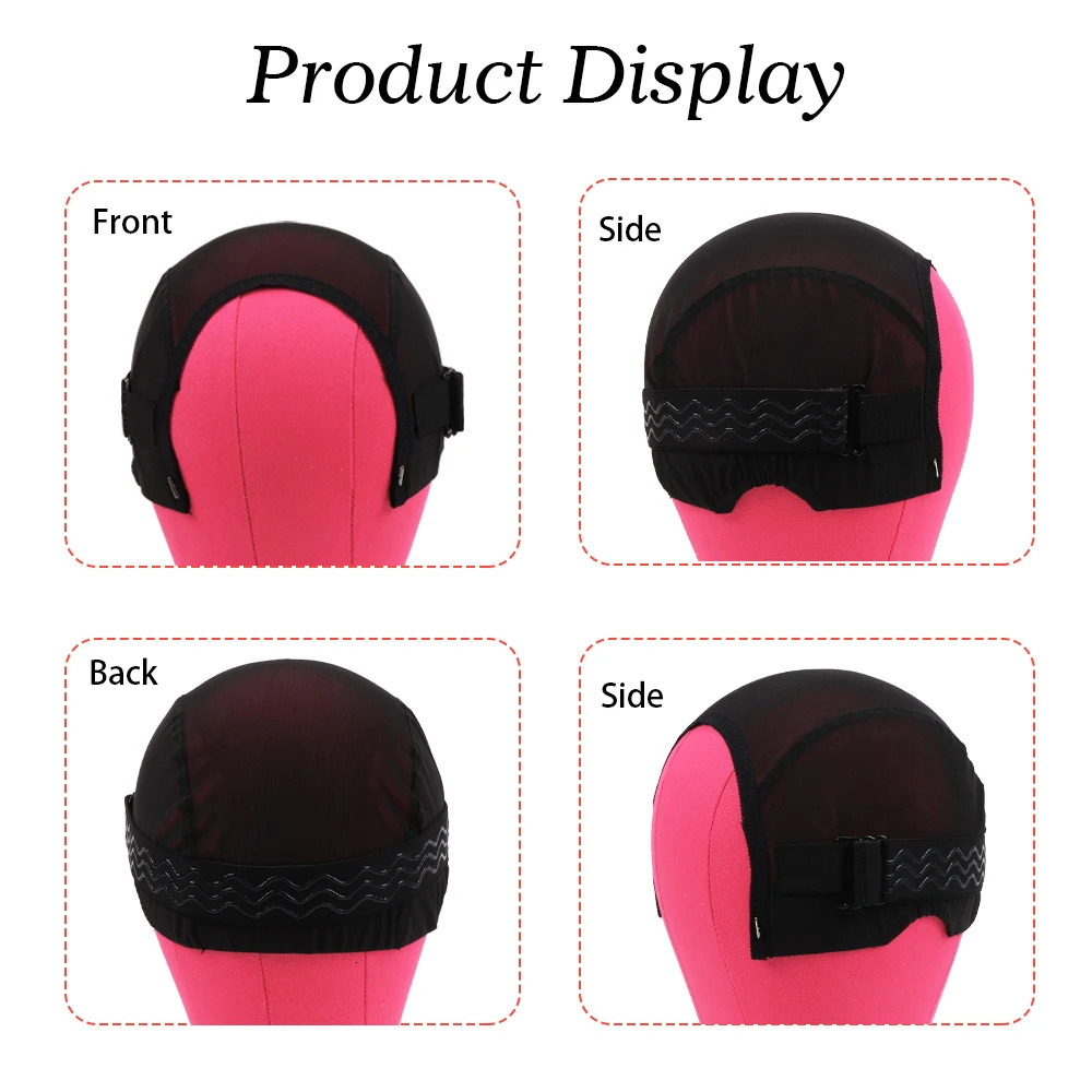 Plussign U Part Wig Caps For Making 4*4 5*5 Lace Closure Splicing Wig Black Wig Making Cap With Elastic Band For Glueless Wigs 250513