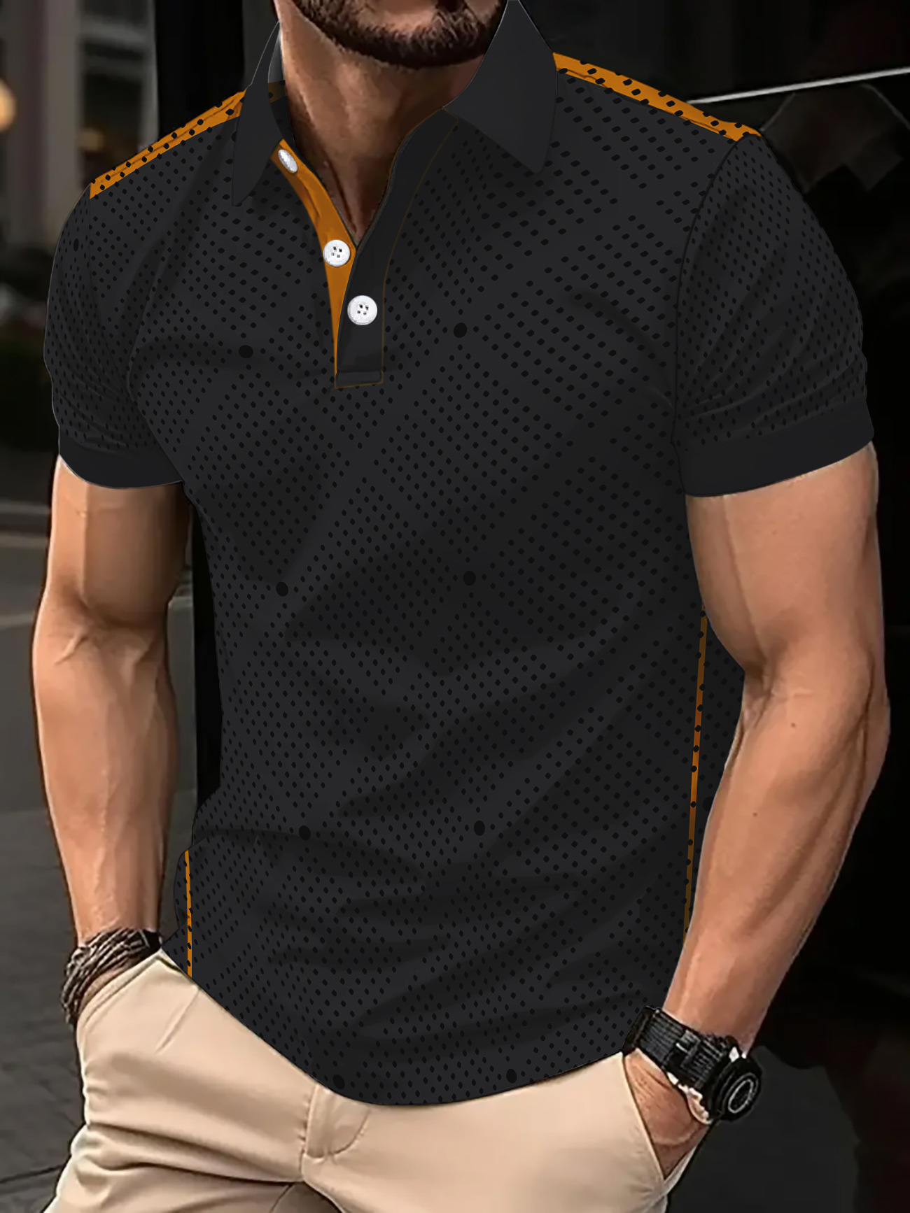 Designer wholesale new summer polo shirts European and American men's short sleeve casual color plus size fashion T-shirt S-3XL man clothing