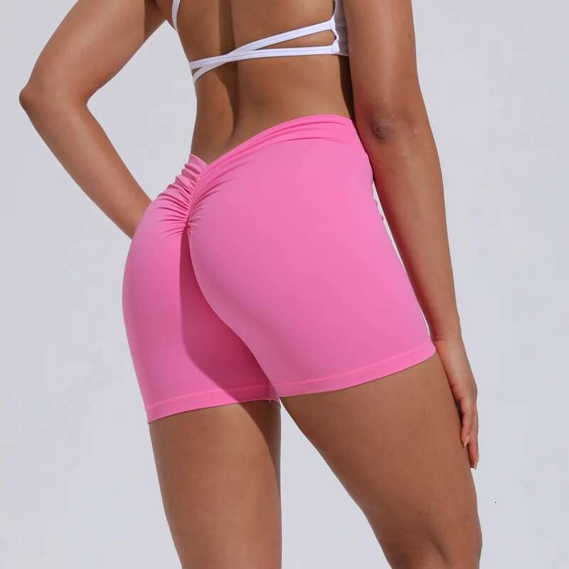 DIAS FIT JOY V-Back High Waisted Hip Lifting Yoga Women's Nylon Tight Fitting Shorts Training Sports Fiess Pants