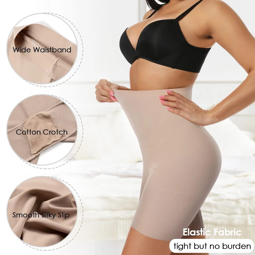 MISS MOLY High Waist Safety Shorts Women Solid Tummy Control Pes Shaper Slimming Waist Smooth Body Female Underwear 250517