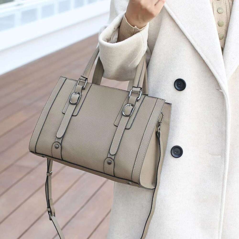 Tote Bag Fashionable And Versatile Handbag Top Layer Cowhide Single Shoulder Crossbody Women S Bag Fashionable Large Capacity Soft Leather KQ
