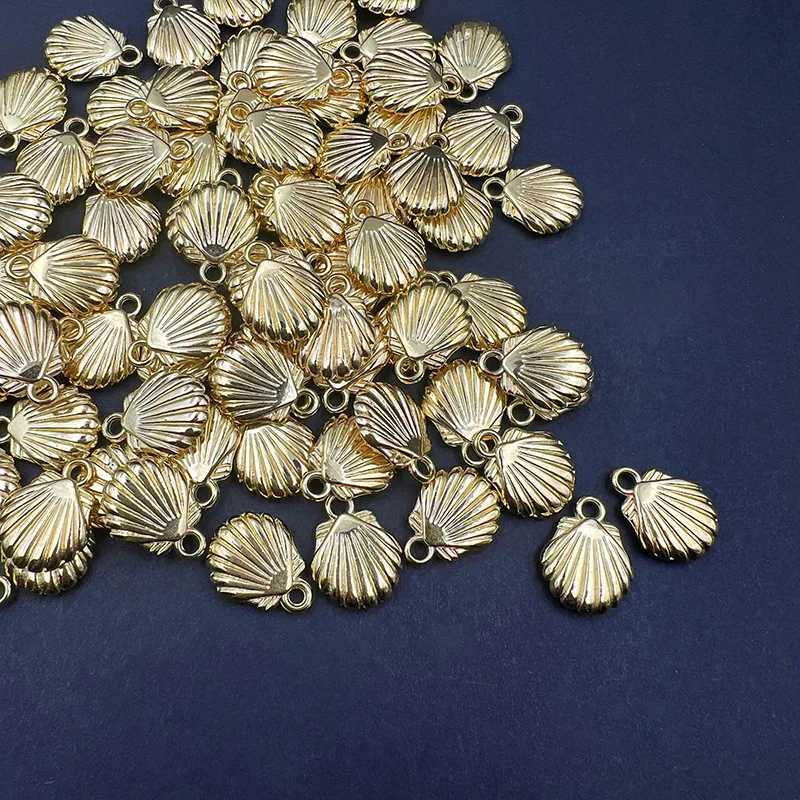 50pcs Starfish Conch Charm Gold Plated CCB Charms Pendant DIY Earring Necklace Bracelet Accories for Jewelry Making FindingsXJ250517