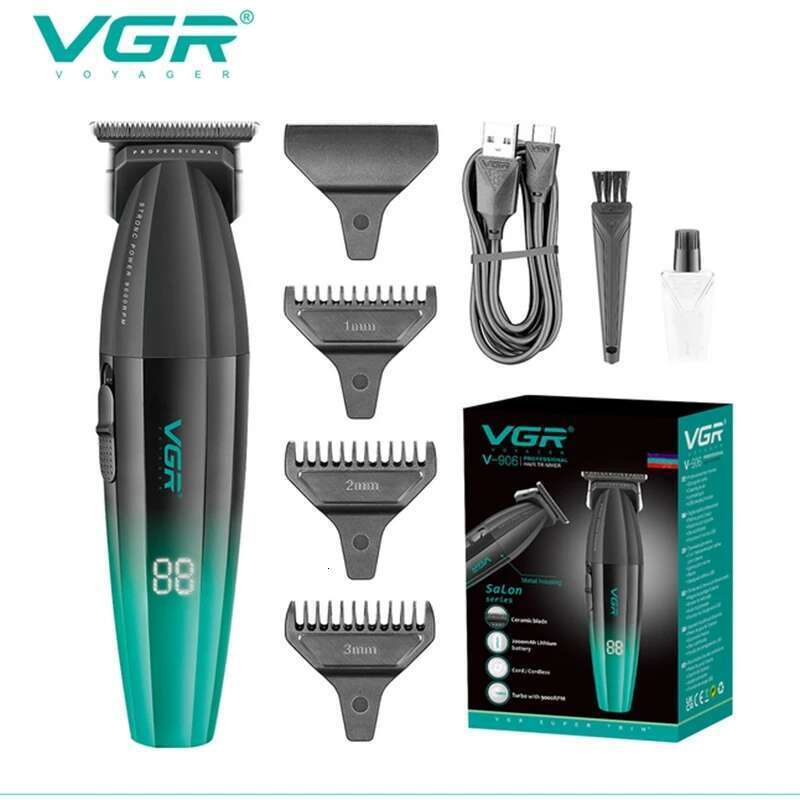 VGR Professional Trimmer Electric Rechargeable Hair Clipper Beard Haircut Kit Barber Hine Facial Trimer For Men V-906