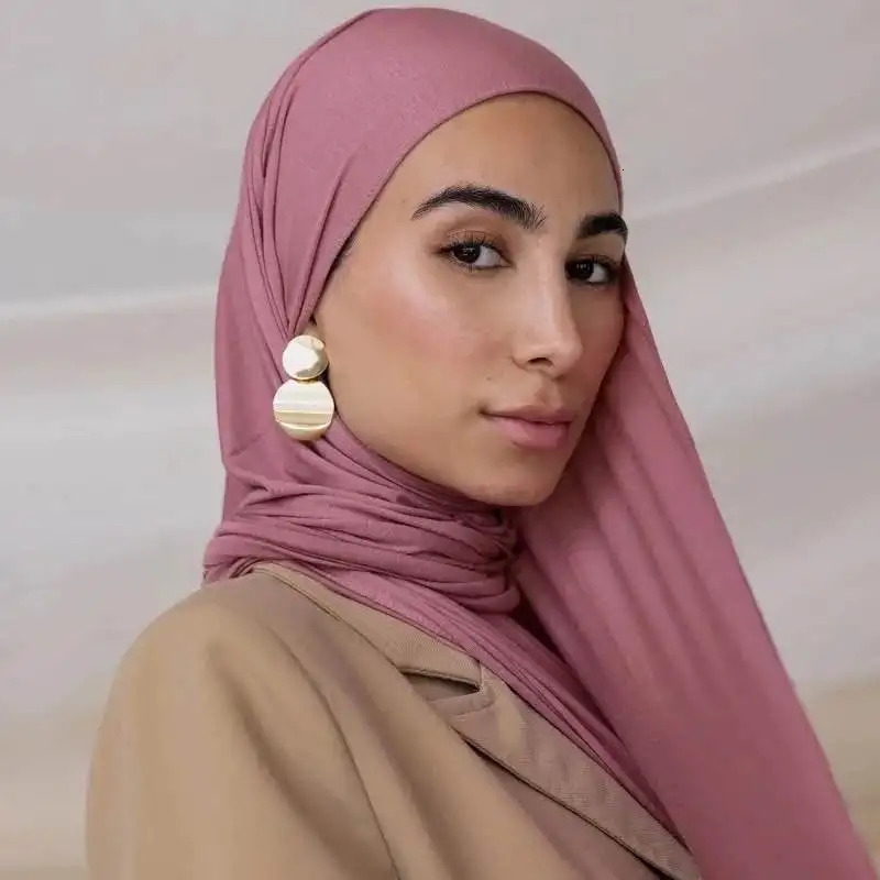 18085cm Large Size Premium Jersey Hijab Scarf Women Cotton Shawl Islamic Turban Foulard Arab Wrap Woman Muslim Head Scarves 250517
