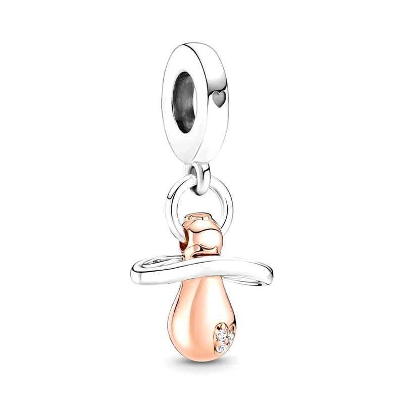 DIY Jewelry Blue Baby Bottle Shoes Baby Carriage Charm Beads Making Fit Original 925 Sterling Silver Bracelet NecklaceXJ250517