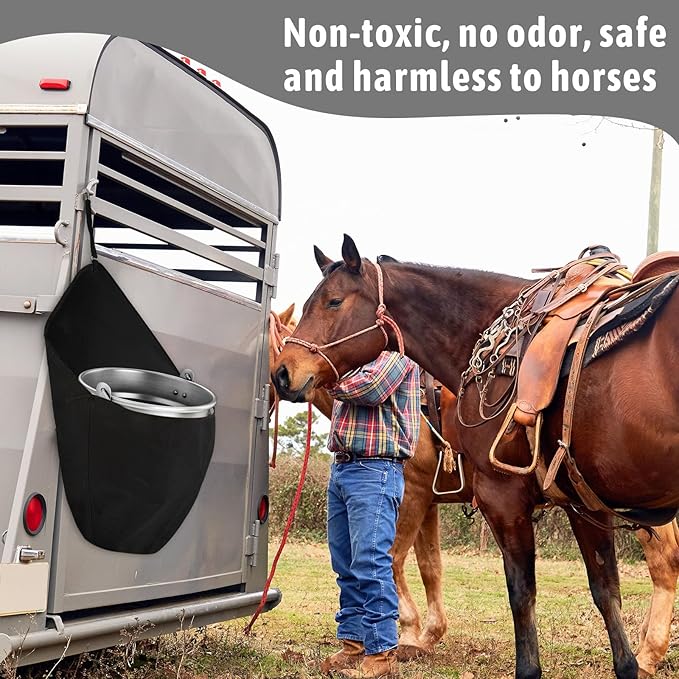 Horse Feed Bag Hanging Bucket Holder Trailer Bag Suitable for 5 Gallon Water Bucket Horse Trailer Accessories 600d Polyester Feeding Supplies