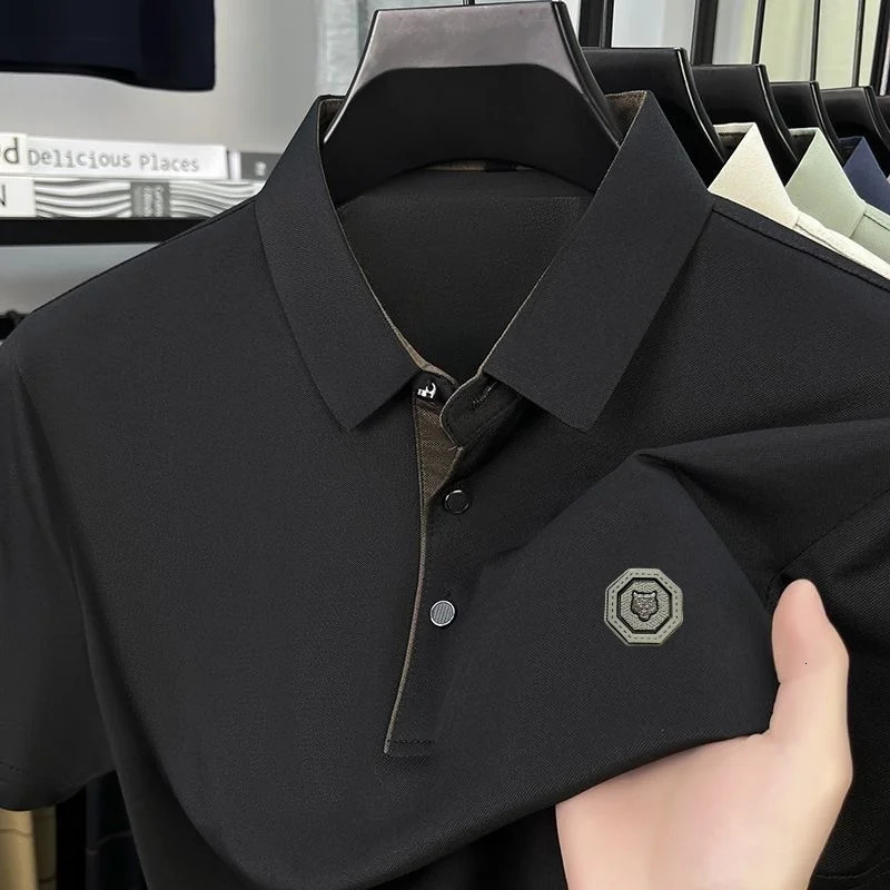 2025 mens short sleeved polo shirt summer fashion highend tiger boutique badge n golf top casual Tshirt 250506Z