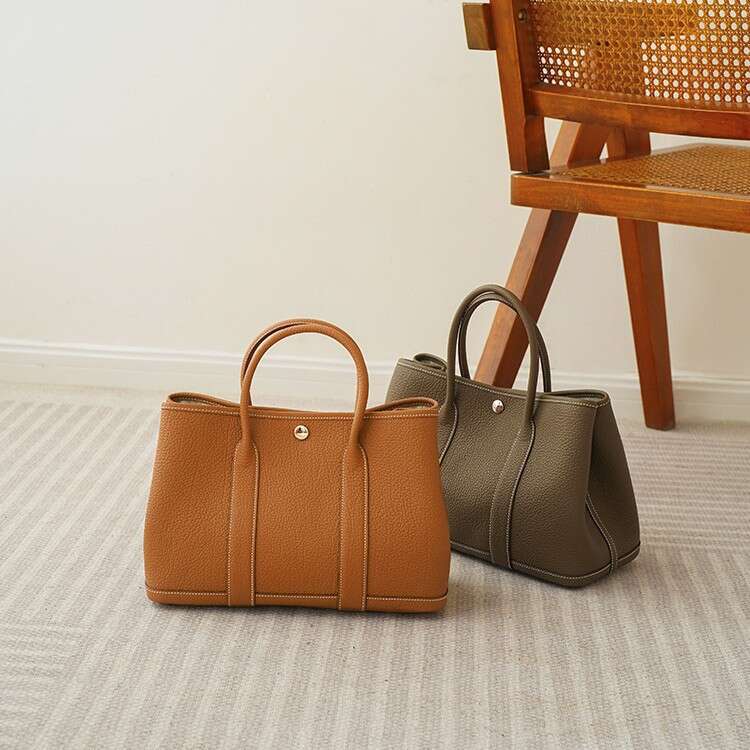 Tote Bag Craftsmanship New Garden Genuine Leather Cowhide Women S Single Shoulder Diagonal Cross Tote Versatile Handbag Shopping Bag KQ