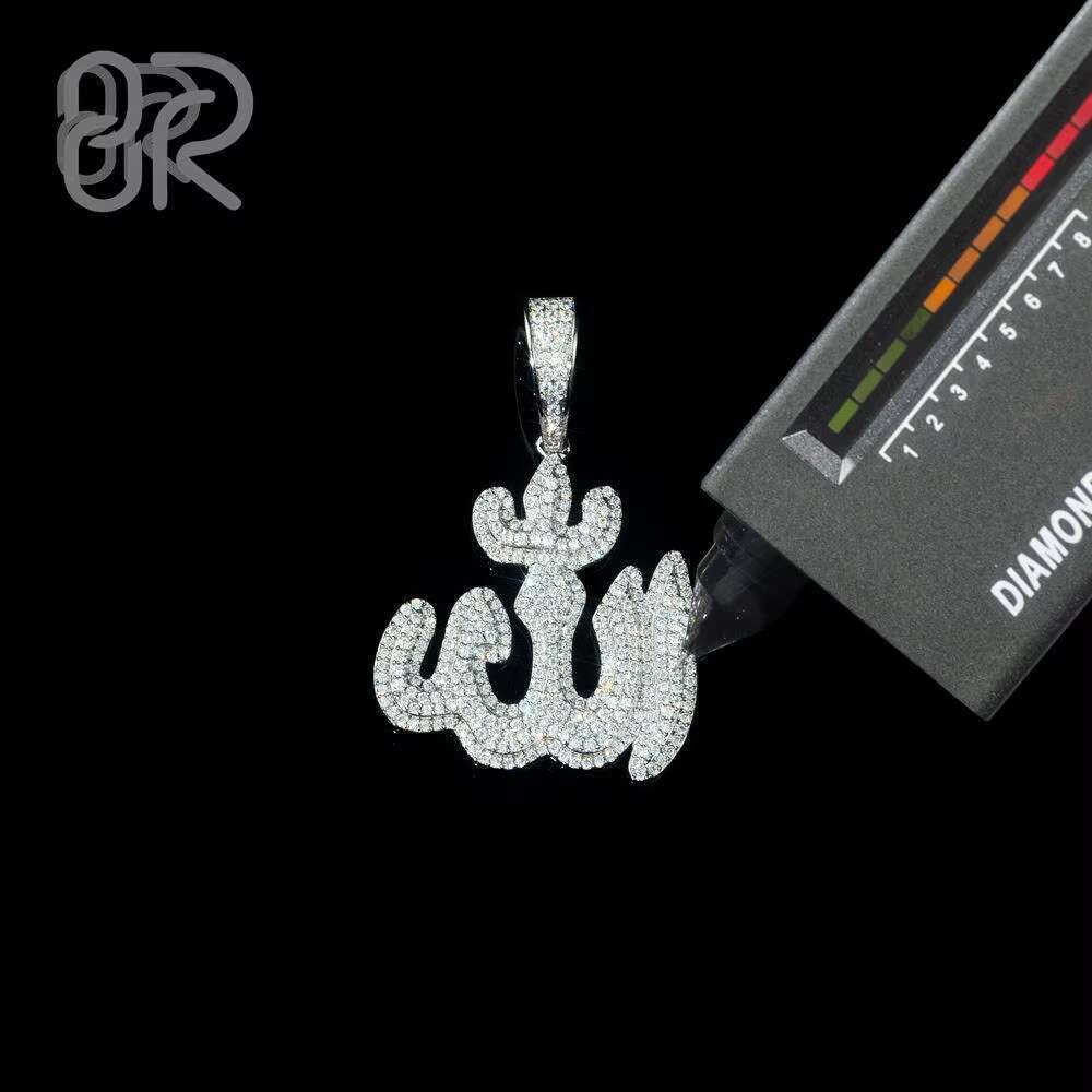 Wholesale Allah Moissanite Diamond Pendant Custom Islam 925 Silver VVS Iced Out Mens Womens Necklace Hip Hop Pendant