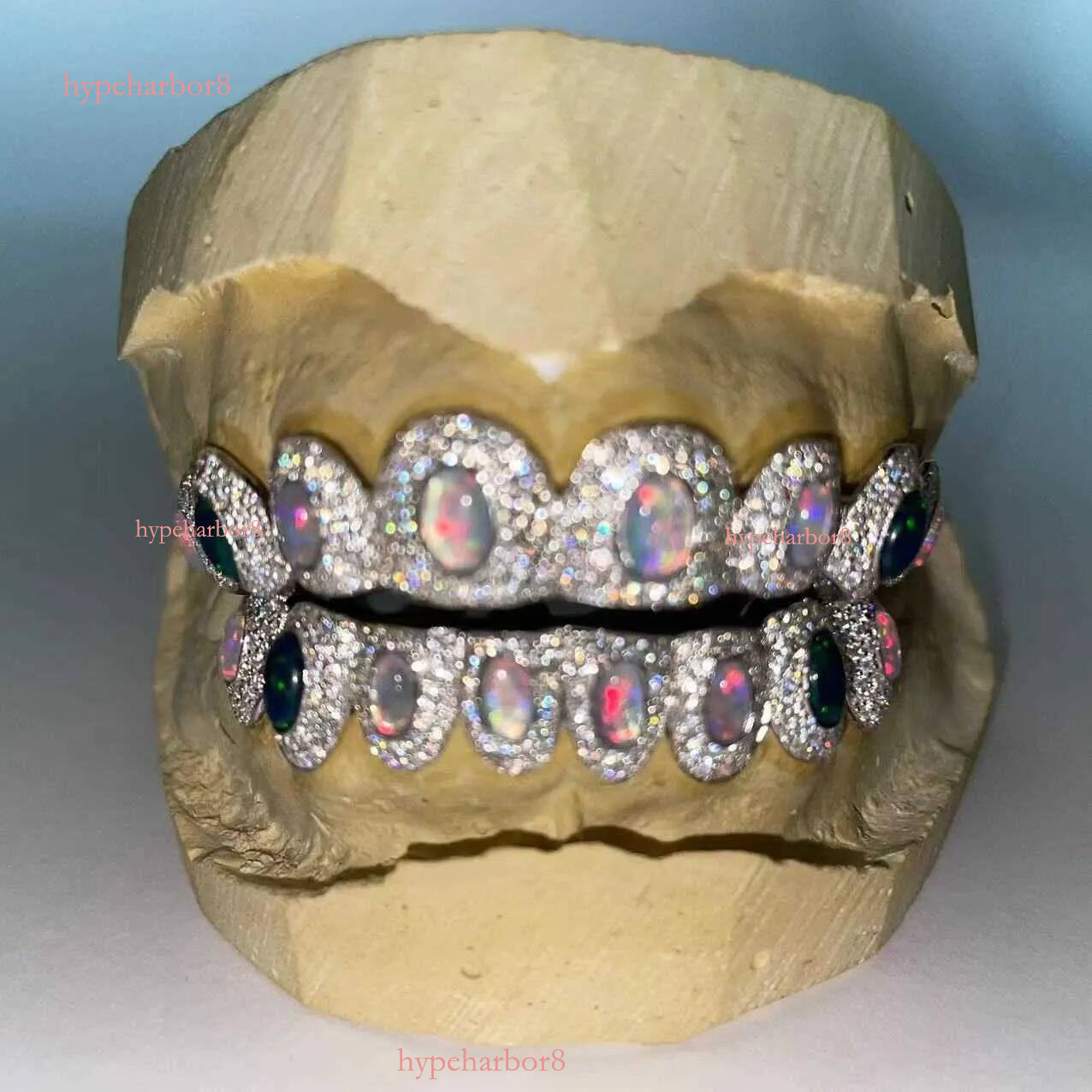 Sparkle Custom Made Hip Hop Iced Out Sterg Sier grills gold Jewelry zigzag setting VVS Moissanite Teeth Mouth Grillz