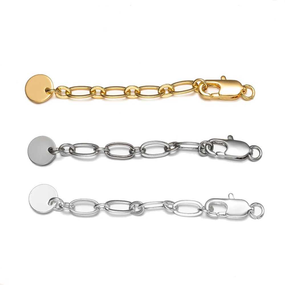 2pcs/Lot Extension Tail Chain With Lobster Clasps Connectors For DIY Bracelets Necklaces Jewelry Making Supplies AccoriesXJ250517