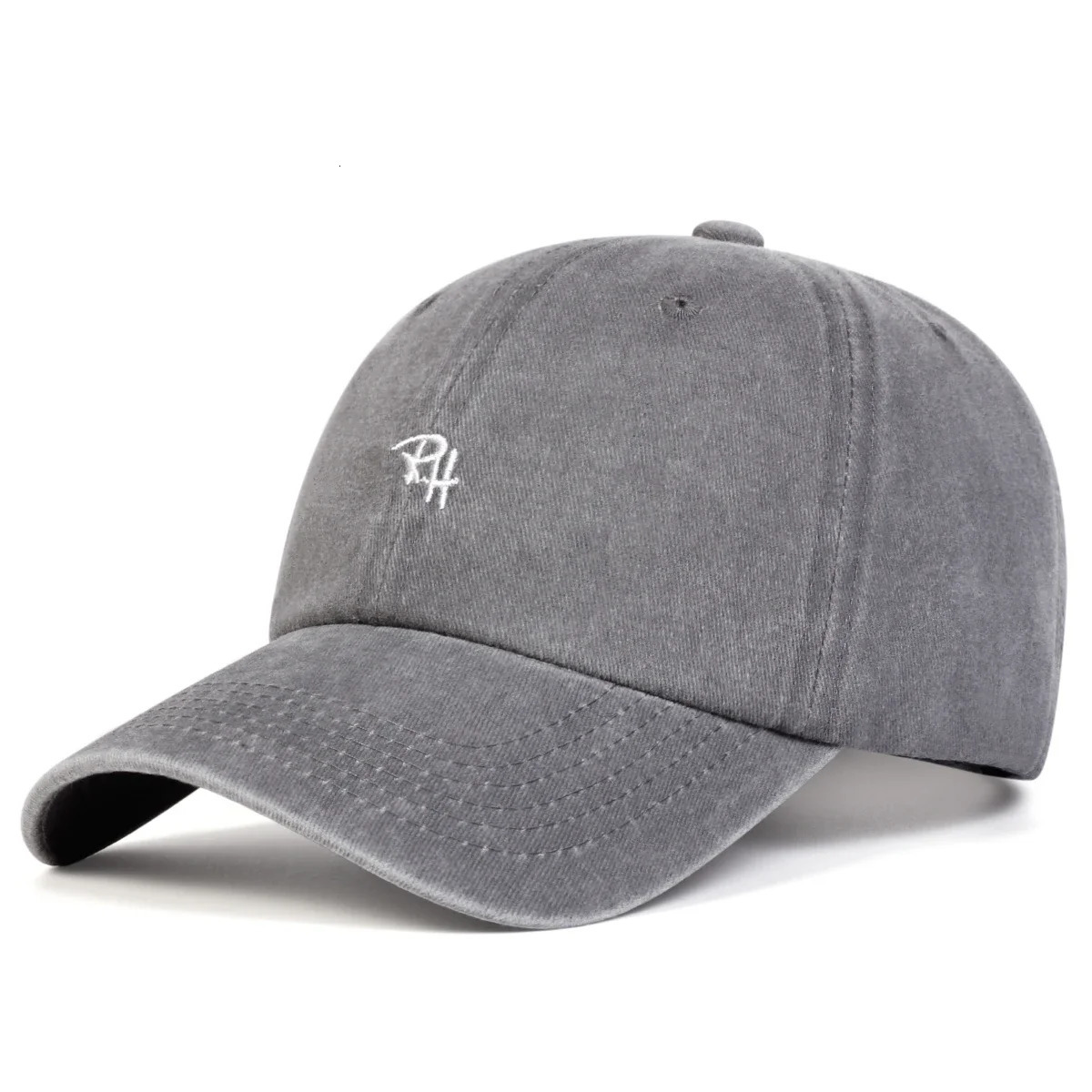 Unisex RH Letter Embroidery Wash Baseball Caps Spring and Autumn Outdoor Adjustable Casual Hats Sunscreen Hat 250517
