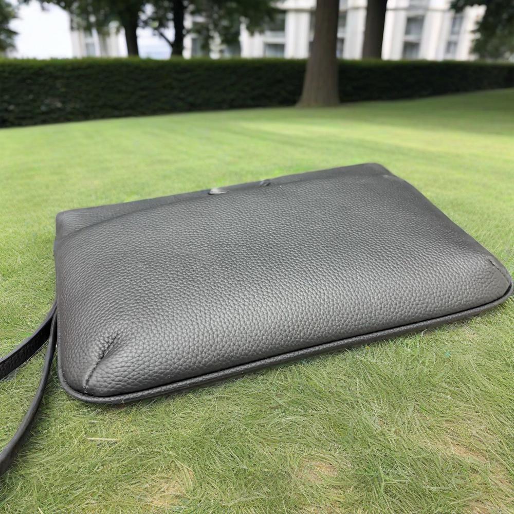 Men's handbag, cowhide letter envelope, men's handbag, fashionable and casual, large capacity grab bag, Instagram style