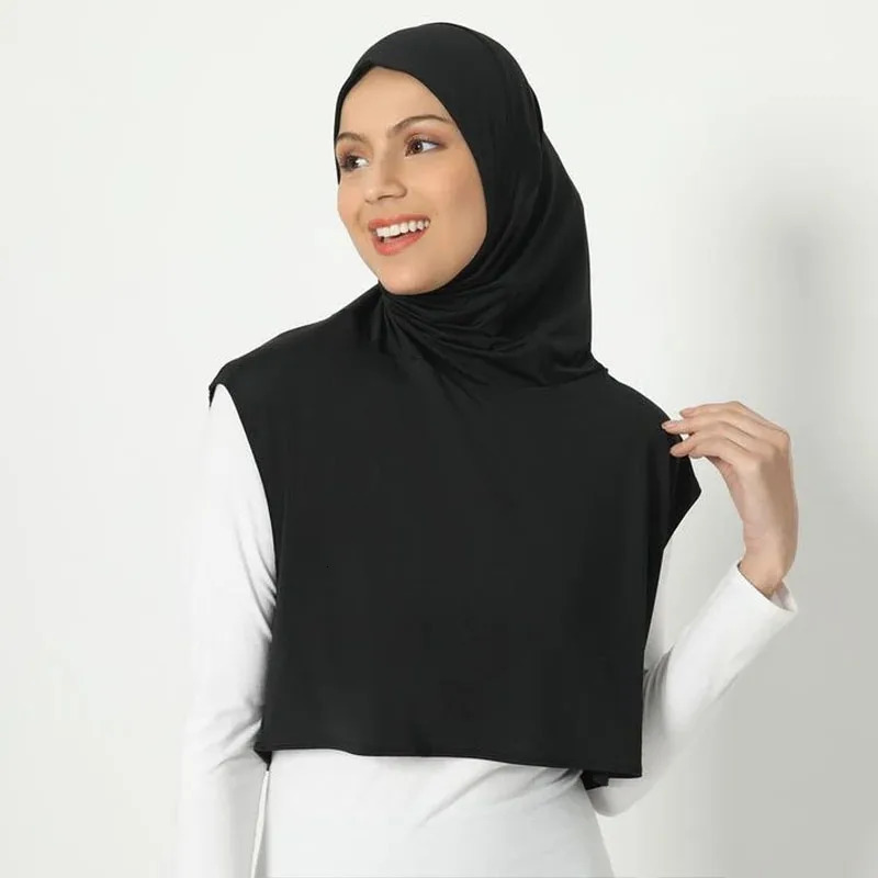 Muslim Sport Modal Hijab Abaya Hijabs For Woman Abayas Women Jersey Islamic Head Scarf Turbans Silk Turban Instant Wrap 250517