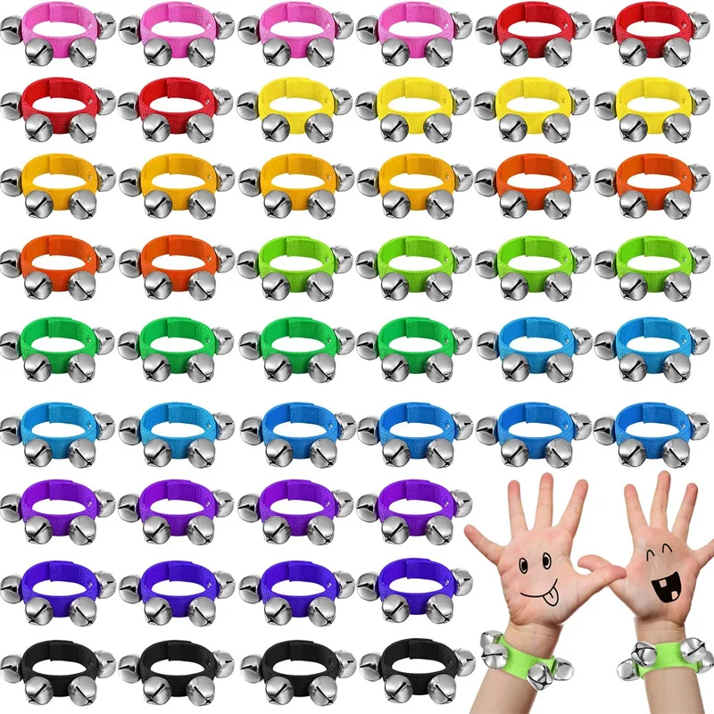 Rhythm Wrist Band Jingle Bells Musical Instruments Gift for Kids Hand Percussion Shakers Preschool Education Early Learning Toys