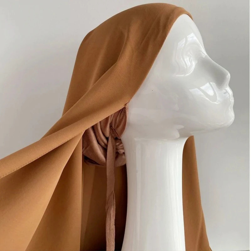 Headscarf Malay Hui Scarf Headband Chiffon Modal Adjustable Hat Convenient Set 250517