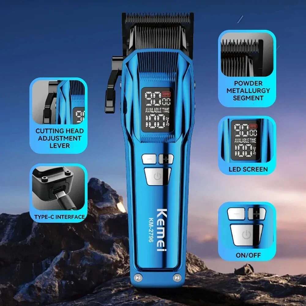 Kemei 2796 Barber Clipper Professional 9000 RPM Motor Haircut Hine Electric Trimmer Hair Cutter For Men