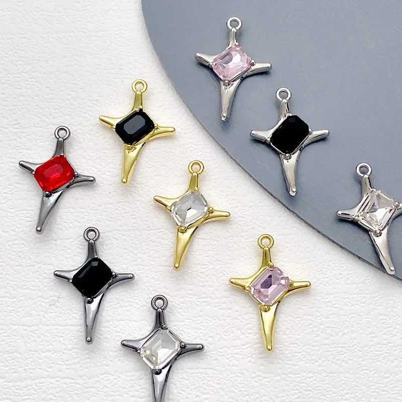10pcs Handmade Silvery Color Pendant Charms Necklace Earrings Bracelet Pendant Connectors DIY Jewelry Making AccoriesXJ250517