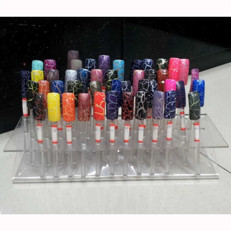 64 Tips Pop Sticks Nail Art Practice Display Stand Chart Nail Gel Polish Color Card Removable Rack Display Palette 250517