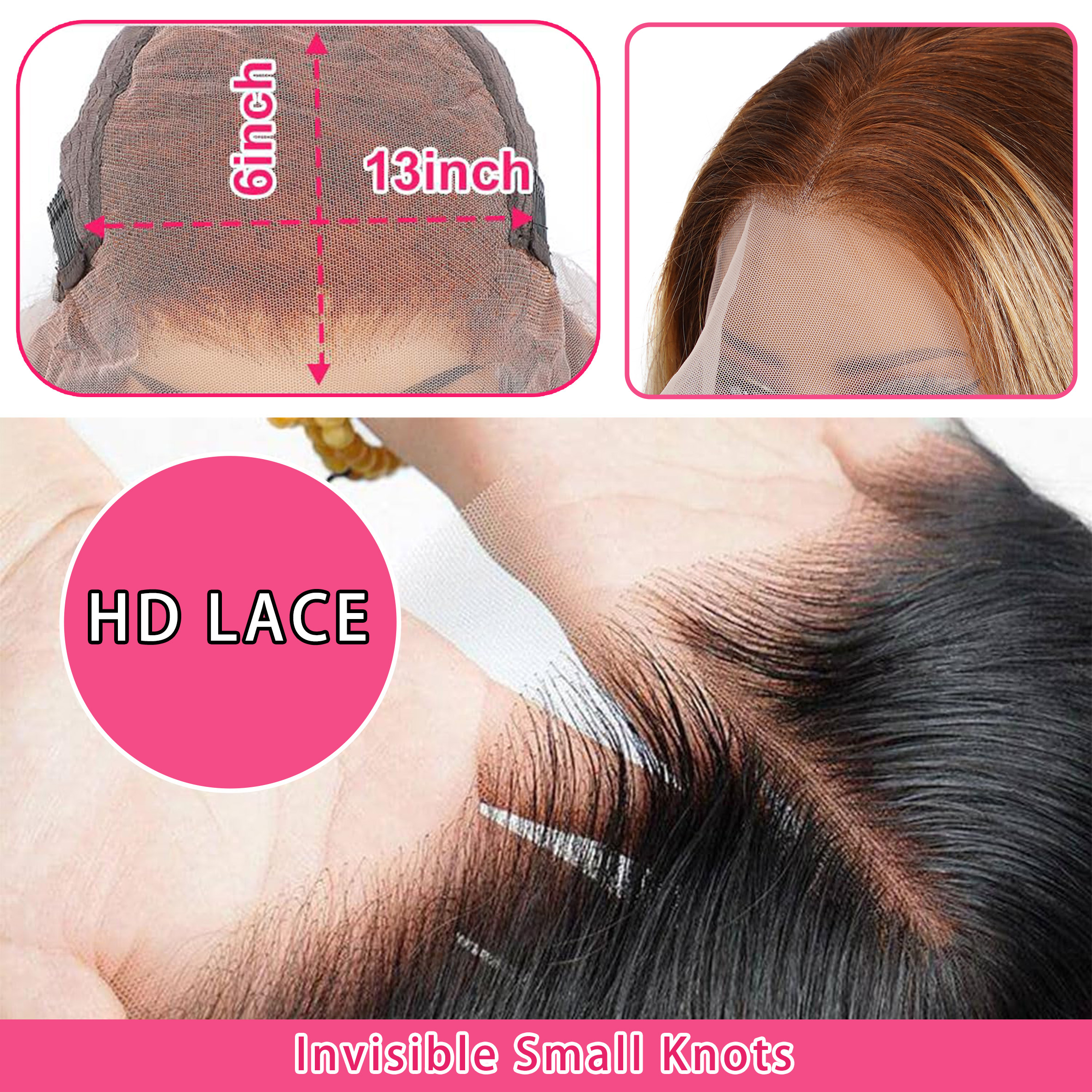 20-32 inches 13x6 HD lace front wig human hair wig | 4/27 # women's Body Wave human hair with free stitching and natural hairline