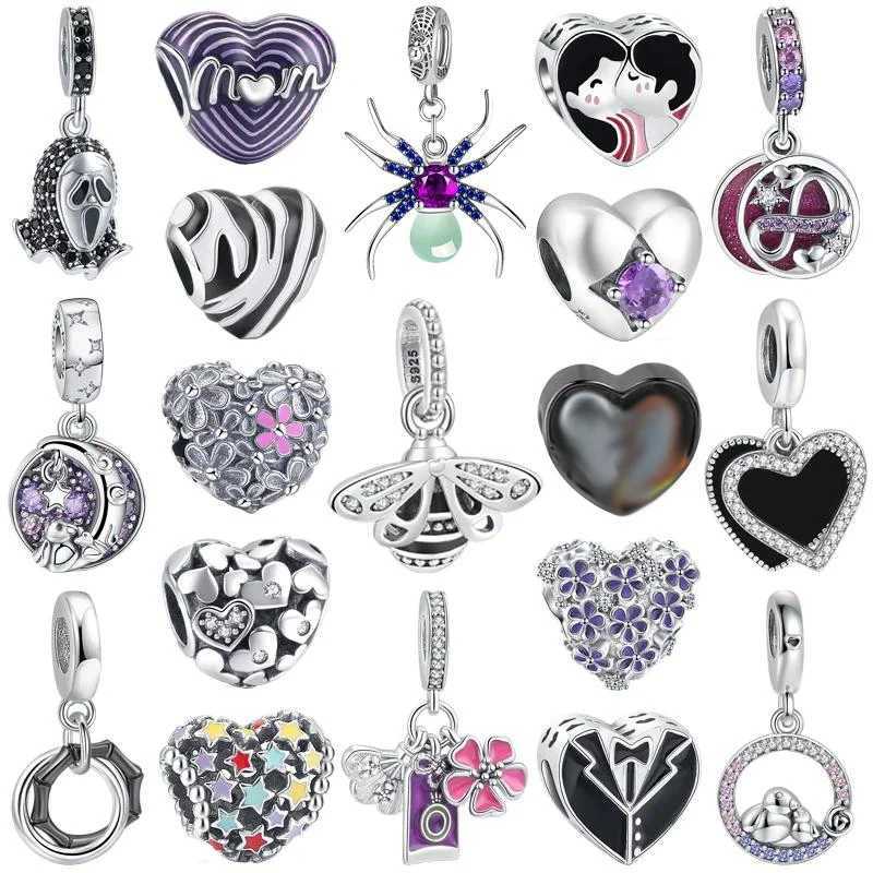 Hot Sales S925 Sterling Silver Bee Spider Star Charms Beads Fit Original Pantaro Bracelet Women DIY Jewelry Fashion Gifts MakingXJ250517