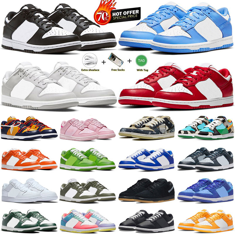 Designer Low Running Shoes Men Women Sneakers Panda White Black Grey Fog Triple Pink University Blue Red Diffused Taupe Wolf Grey Eur 34-48