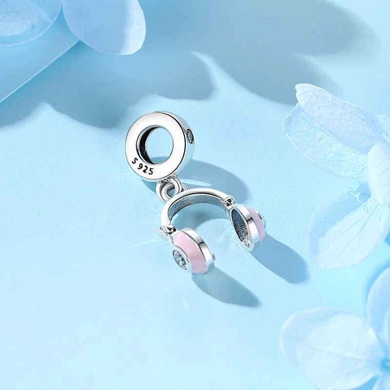 Original 925 Sterling Silver Charm Bead Music Note Piano Pendant Charms Fit Brand Bracelets Necklaces Womens JewelryXJ250517